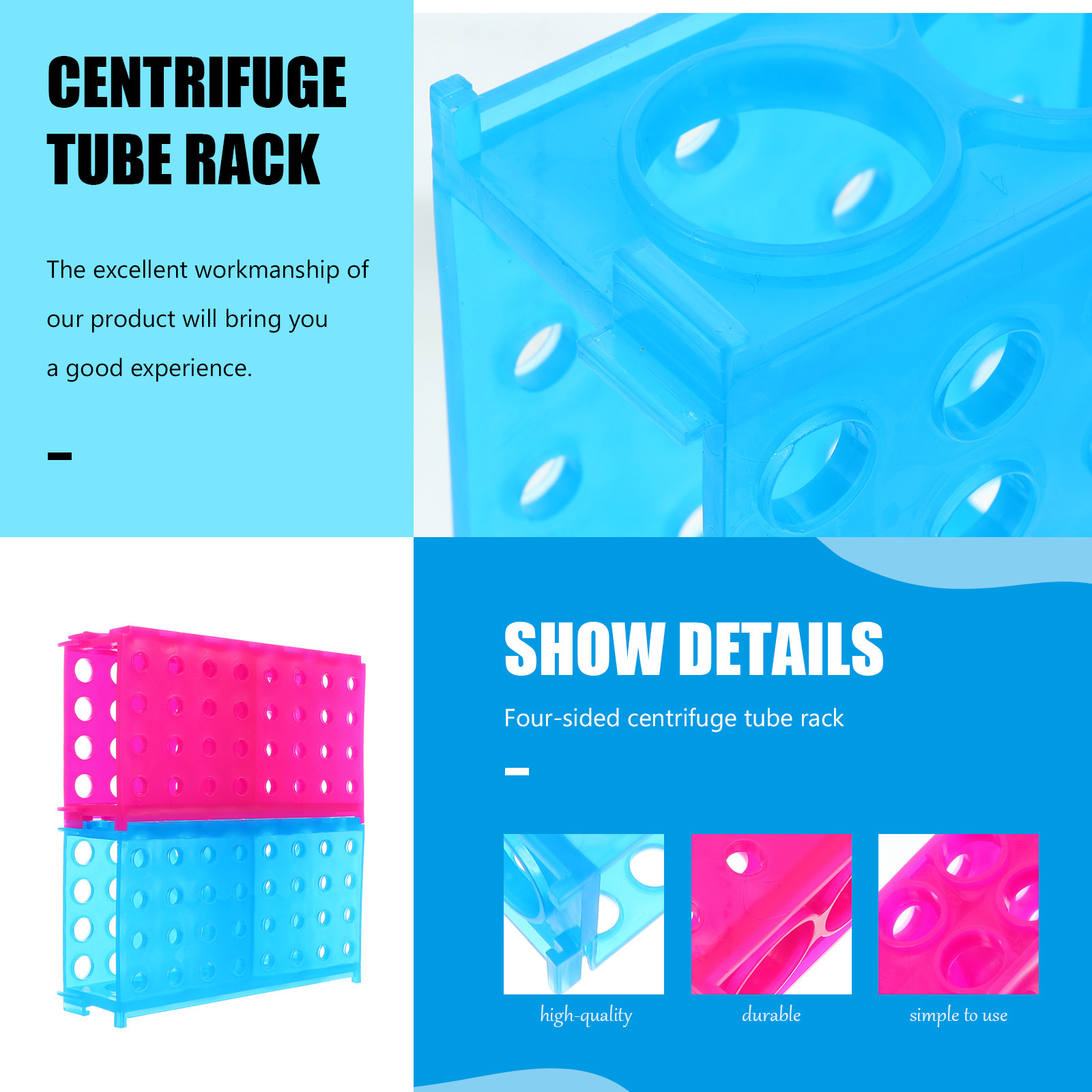 2Pcs Premium Thickened Plastic - Centrifuge Tube Rack review and price