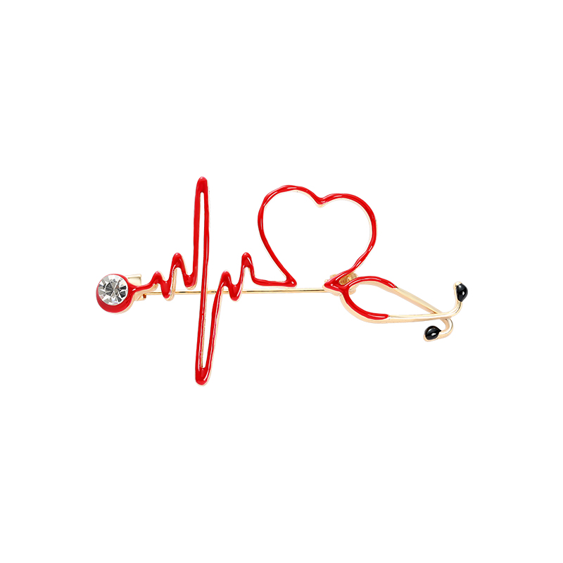 Red Heart Stethoscope Brooch D - Medical Lab Supplies review and price